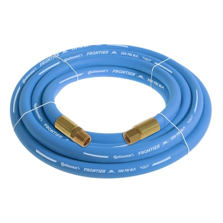 Continental 3/4" x 20' Blue EPDM Rubber Air Hose, 300 PSI, 3/4" MNPT x FNPSM HZU07530-20-31